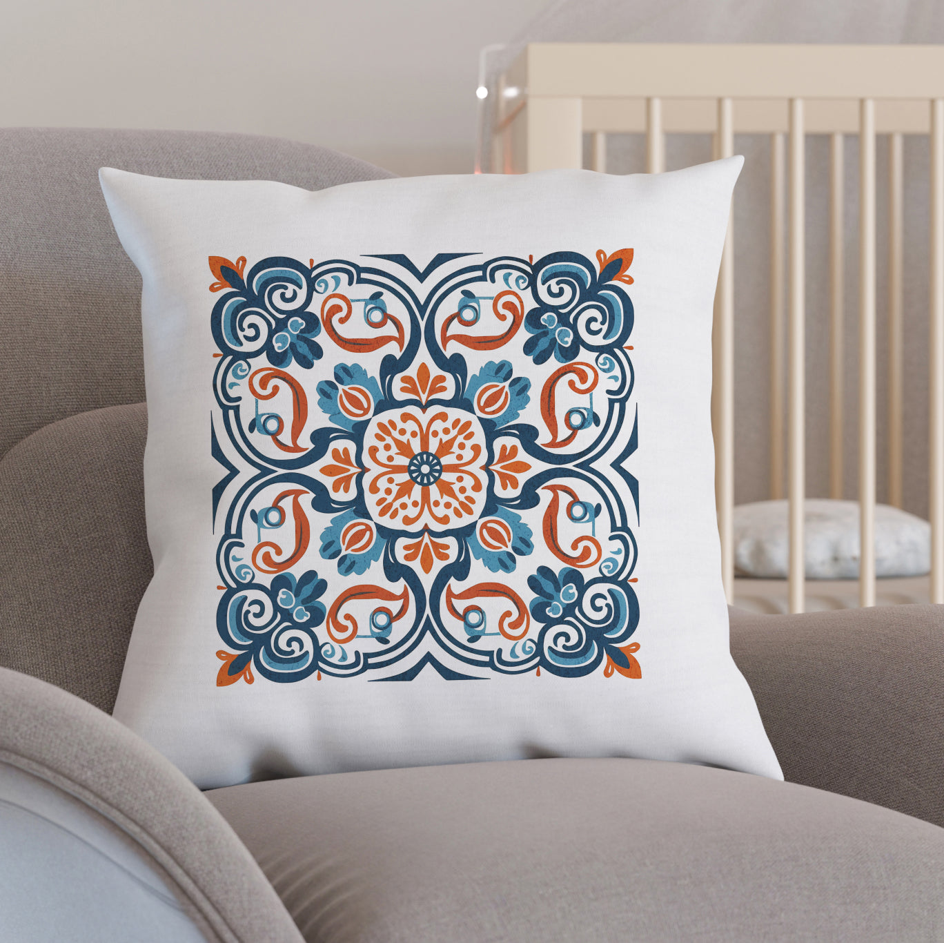 Portuguese Heritage Tile Pillow - Infuse Your Space with Timeless Elegance