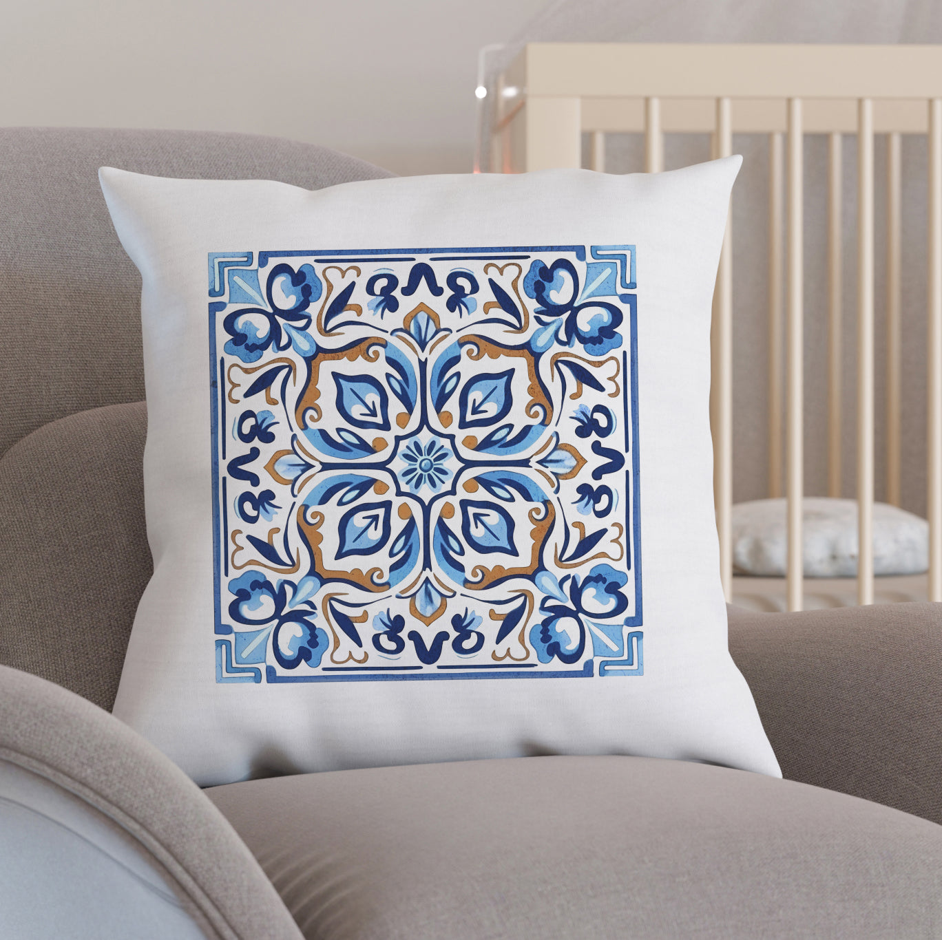 Traditional Portuguese Tile Inspired Pillow - Bring Portugal Home! //Almofada Inspirada nos Azulejos Portugueses-  Traga Portugal para Casa!