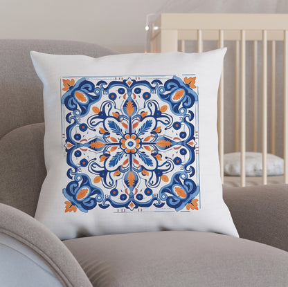 Authentic Tile Pattern Pillow - Bring Portugal's Charm to Your Home