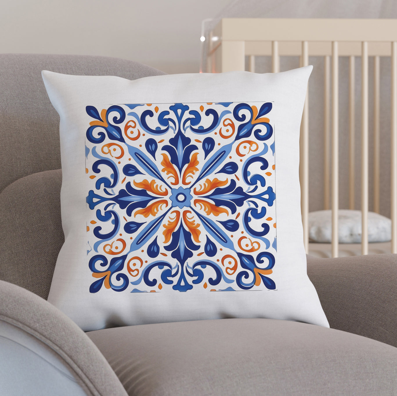 Timeless Tile Design Pillow - Embrace Portuguese Elegance