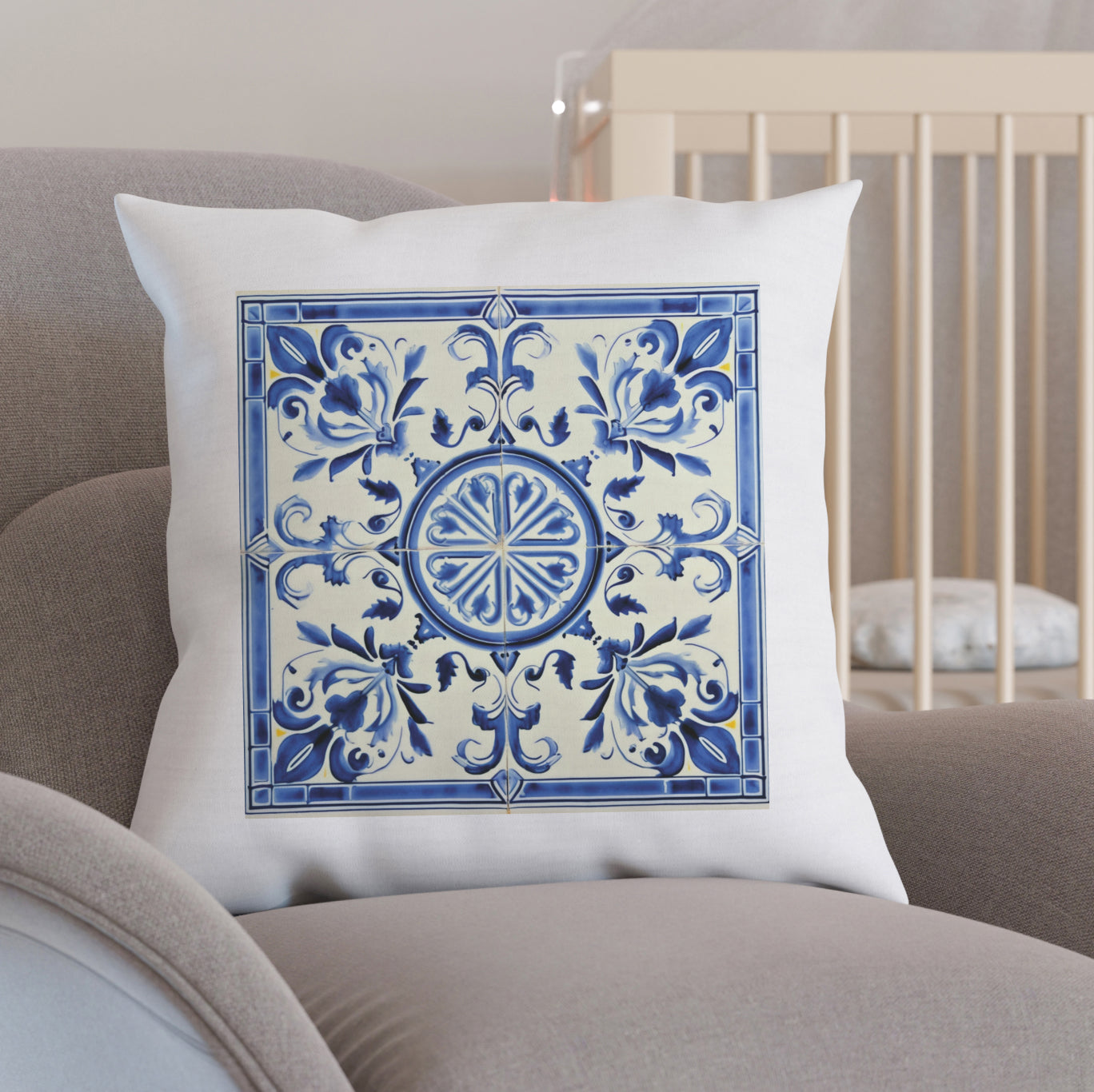 Portuguese Blue Tile Decorative Pillow - Embrace Portuguese Elegance