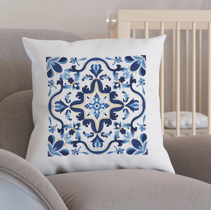 Classic Tile Pattern Pillow - Add a Touch of Portugal to Your Home