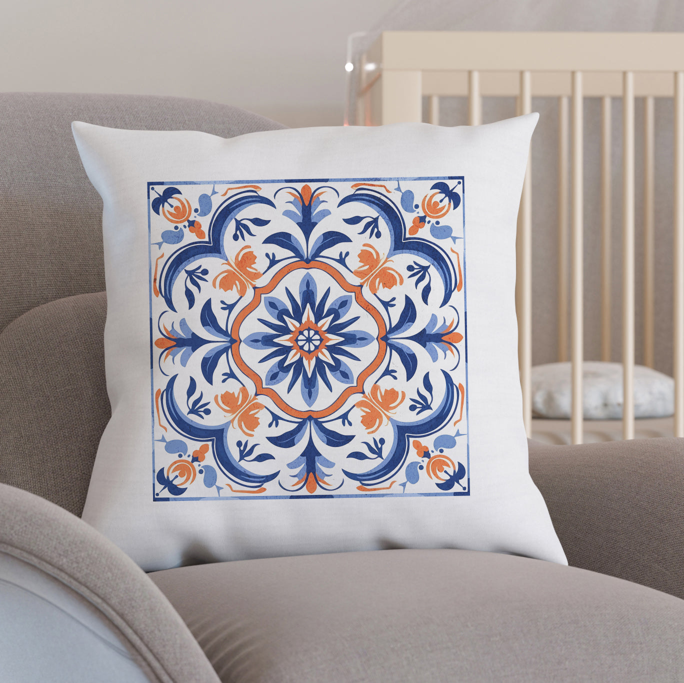 Traditional Portuguese Tile Inspired Pillow - Bring Portugal Home