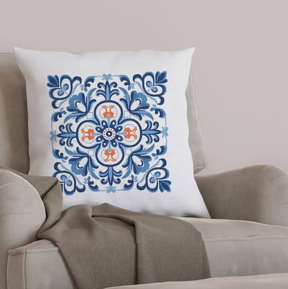 Traditional Portuguese Tile Inspired Pillow - Bring Portugal Home