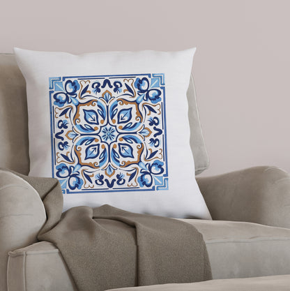 Traditional Portuguese Tile Inspired Pillow - Bring Portugal Home! //Almofada Inspirada nos Azulejos Portugueses-  Traga Portugal para Casa!