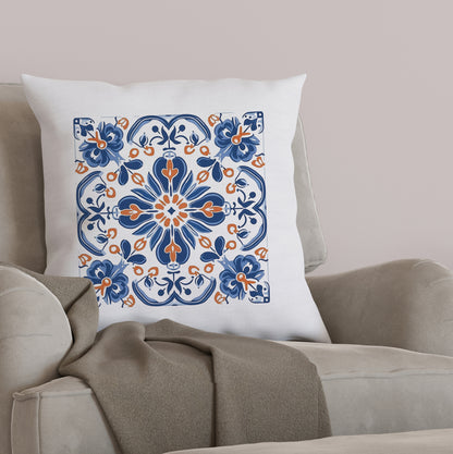 Traditional Portuguese Tile Inspired Pillow - Bring Portugal Home