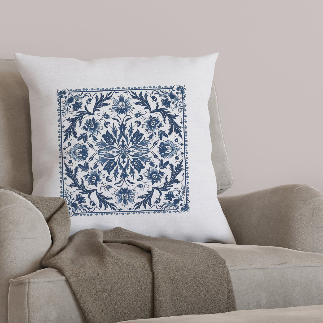 Traditional Portuguese Tile Inspired Pillow - Bring Portugal Home