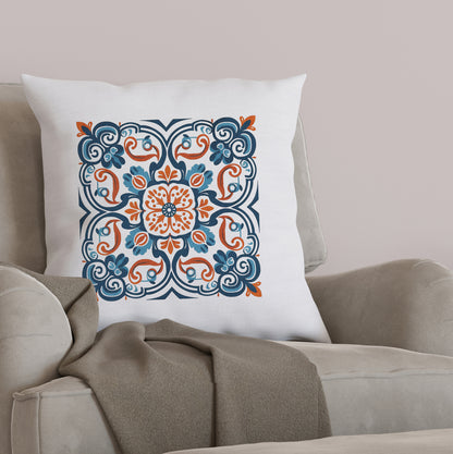 Portuguese Heritage Tile Pillow - Infuse Your Space with Timeless Elegance