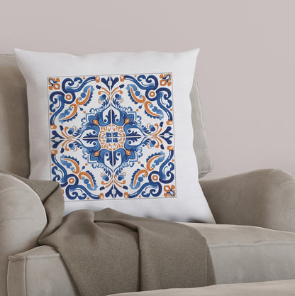 Elegant Portuguese Tile Design Pillow - Bring the Beauty of Portugal Home