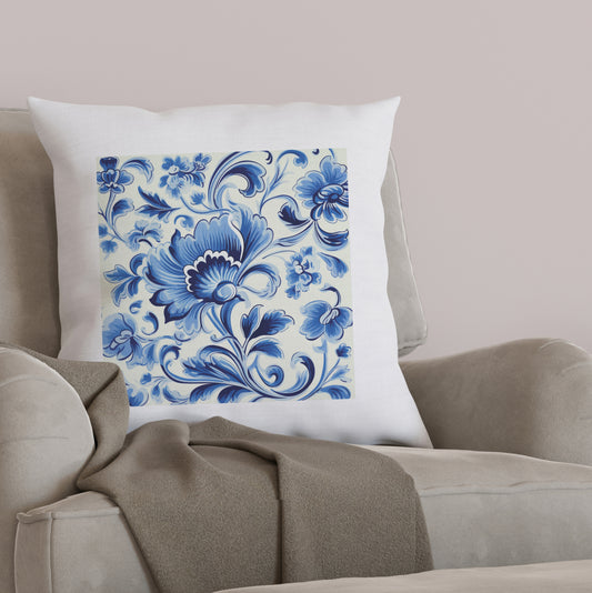 Portuguese Heritage Tile Pillow - Add Cultural Elegance to Your Home