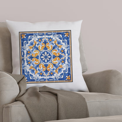 Timeless Tile Design Pillow - Embrace Portuguese Elegance