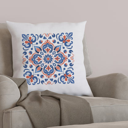 Traditional Portuguese Tile Inspired Pillow - Bring Portugal Home