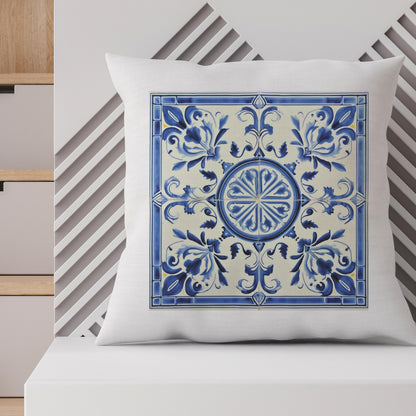 Portuguese Blue Tile Decorative Pillow - Embrace Portuguese Elegance