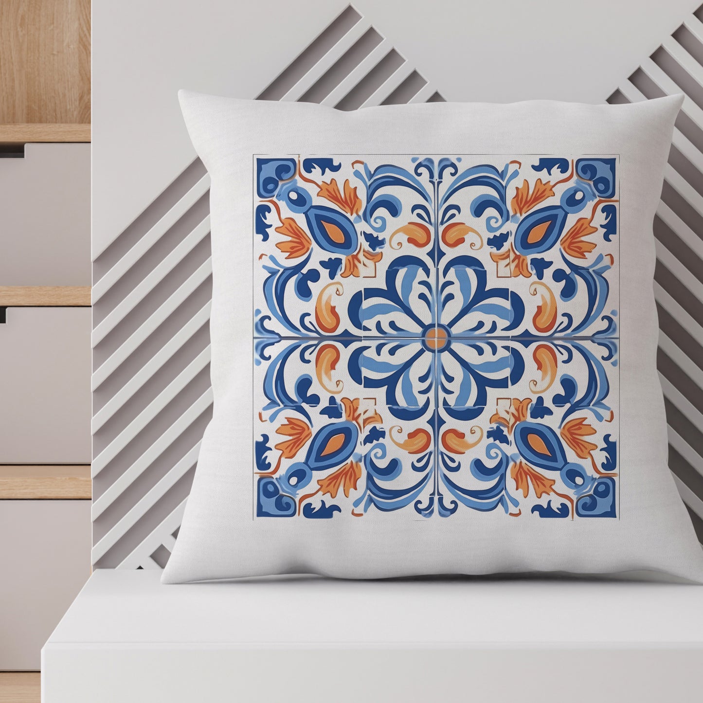 Traditional Portuguese Tile Inspired Pillow - Bring Portugal Home