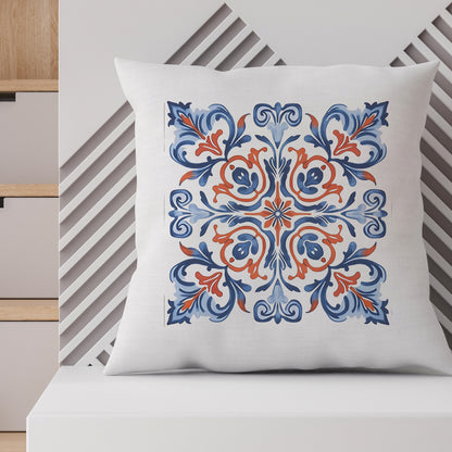 Classic Portuguese Tile Pattern Pillow - Infuse Elegance into Your Home