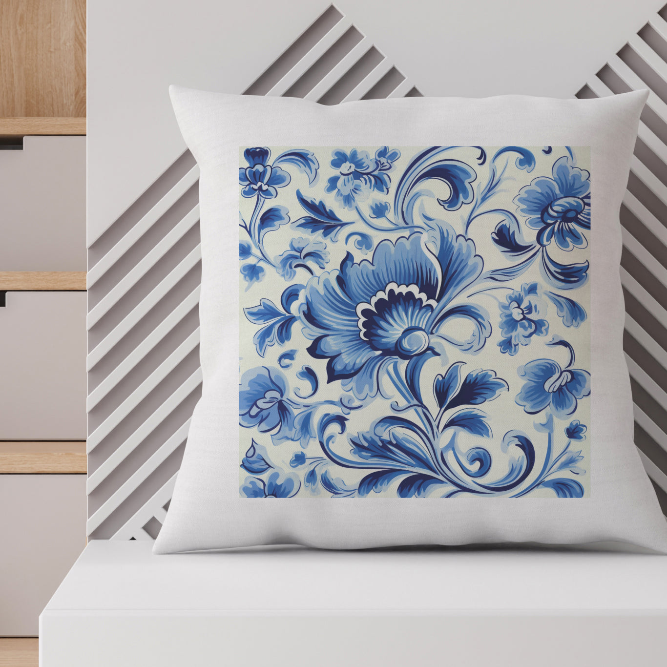 Portuguese Heritage Tile Pillow - Add Cultural Elegance to Your Home