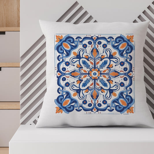 Authentic Tile Pattern Pillow - Bring Portugal's Charm to Your Home