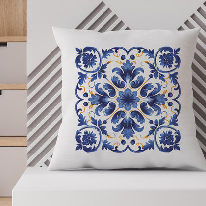 Portuguese Tile Inspired Decorative Pillow - Bring Portuguese Charm Home