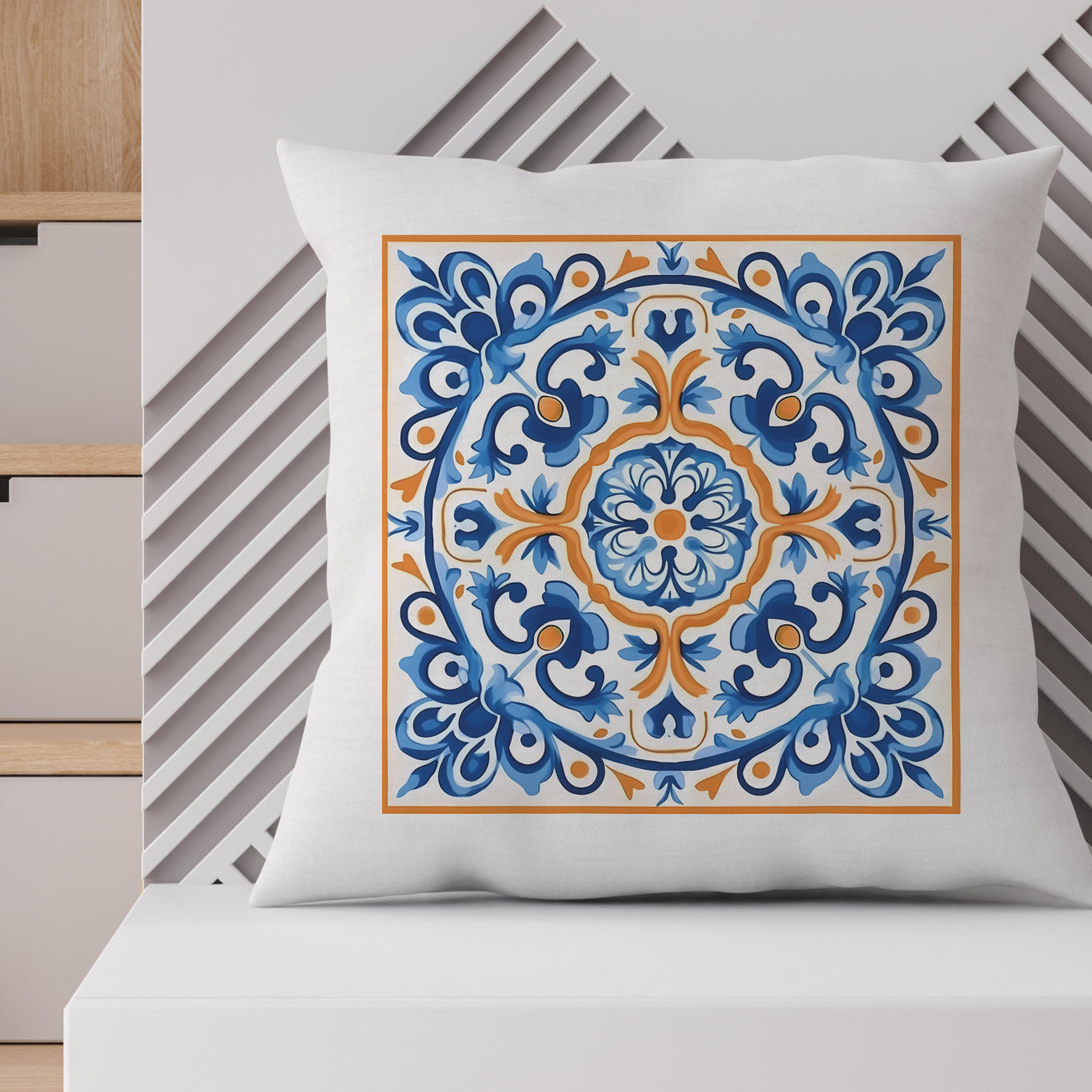 Traditional Portuguese Tile Inspired Pillow - Bring Portugal Home