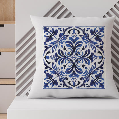 Portuguese Tile Pattern Throw Pillow - Infuse Your Home with Portuguese Culture