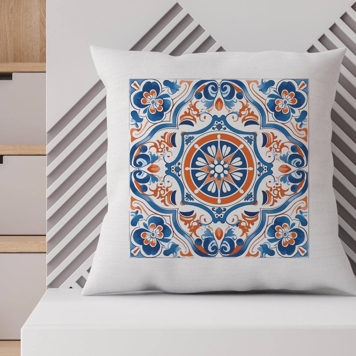 Traditional Portuguese Tile Inspired Pillow - Bring Portugal Home