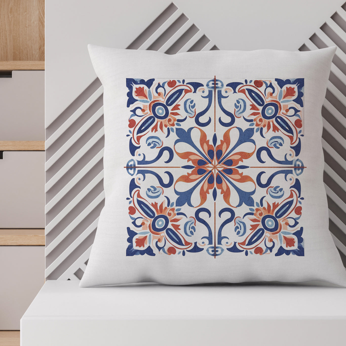 Portuguese Tile Design Pillow - Add a Touch of Portugal to Your Home