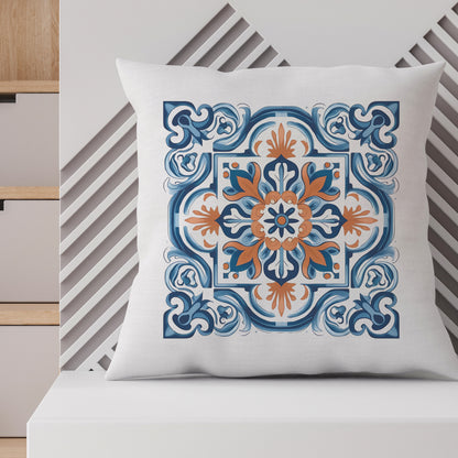 Classic Portuguese Tile Pattern Pillow - Infuse Elegance into Your Home