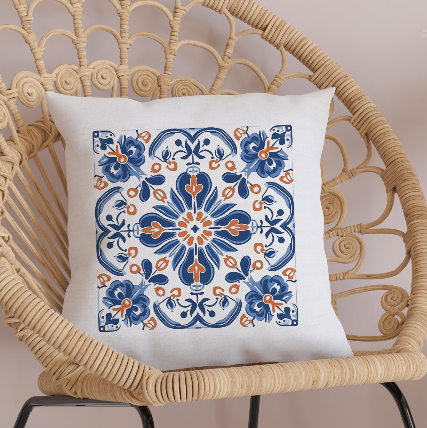 Traditional Portuguese Tile Inspired Pillow - Bring Portugal Home