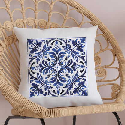 Portuguese Tile Pattern Throw Pillow - Infuse Your Home with Portuguese Culture