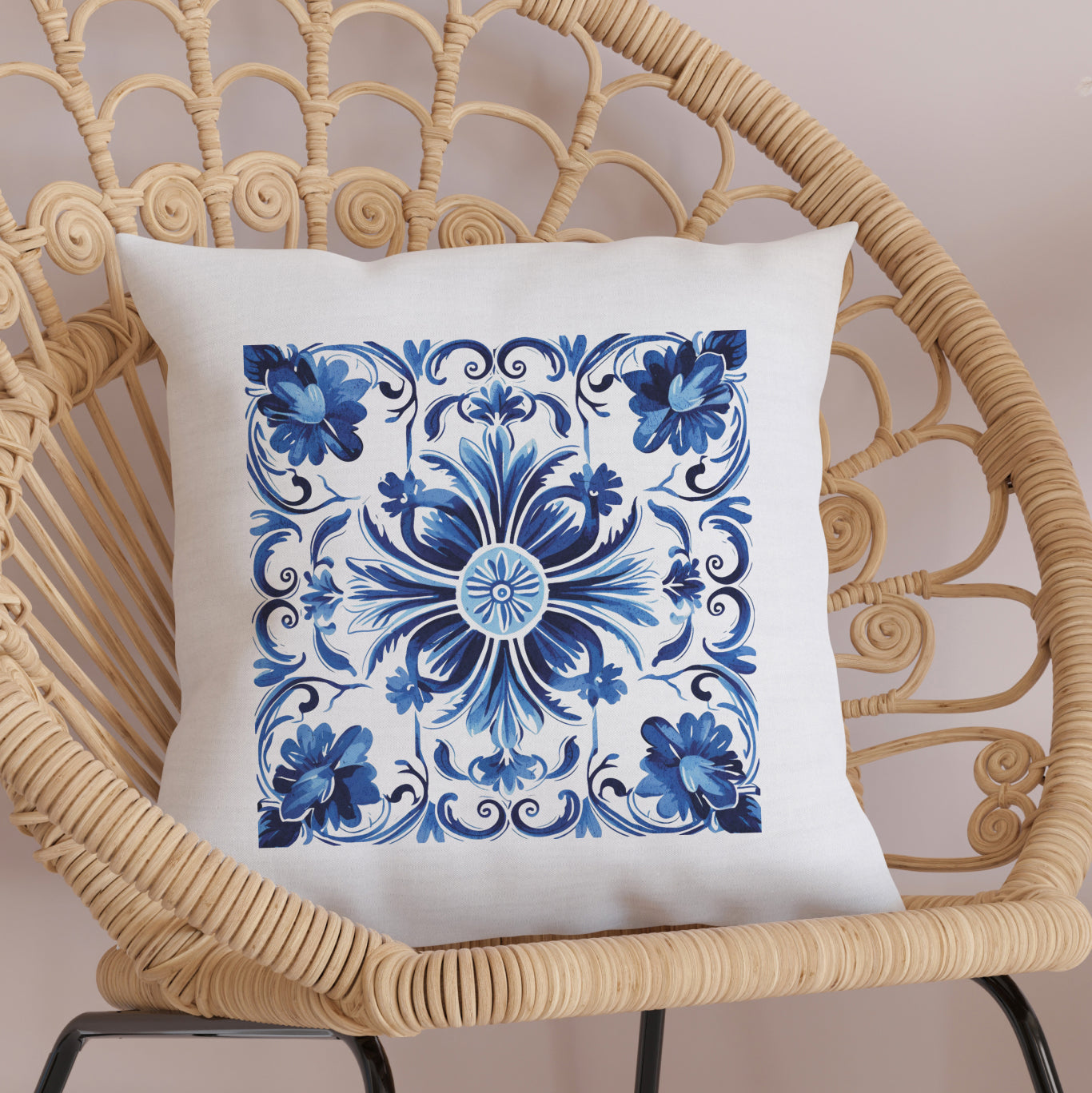 Authentic Traditional Portuguese Tile Pattern Pillow - Bring Portugal’s Artistry Home