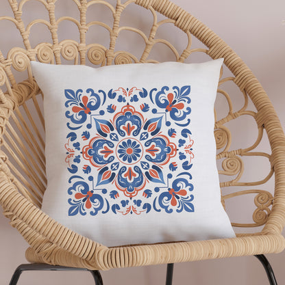 Traditional Portuguese Tile Inspired Pillow - Bring Portugal Home