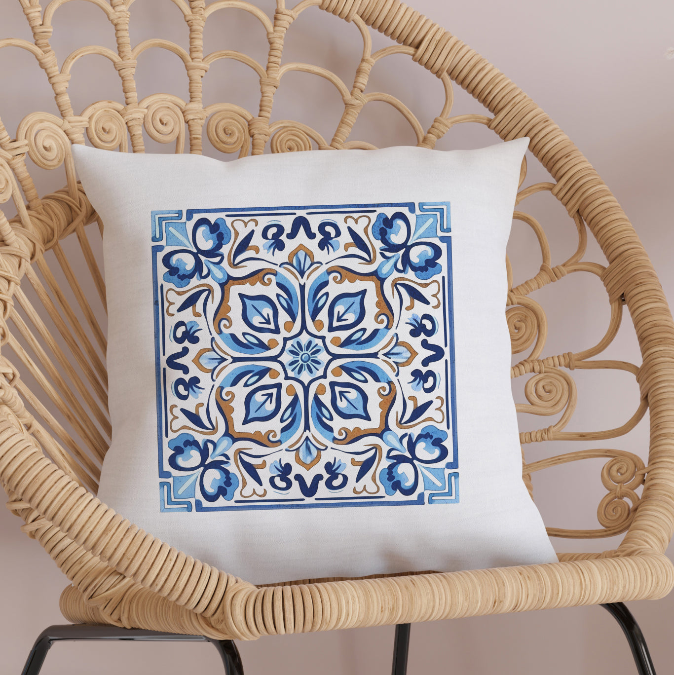 Traditional Portuguese Tile Inspired Pillow - Bring Portugal Home! //Almofada Inspirada nos Azulejos Portugueses-  Traga Portugal para Casa!