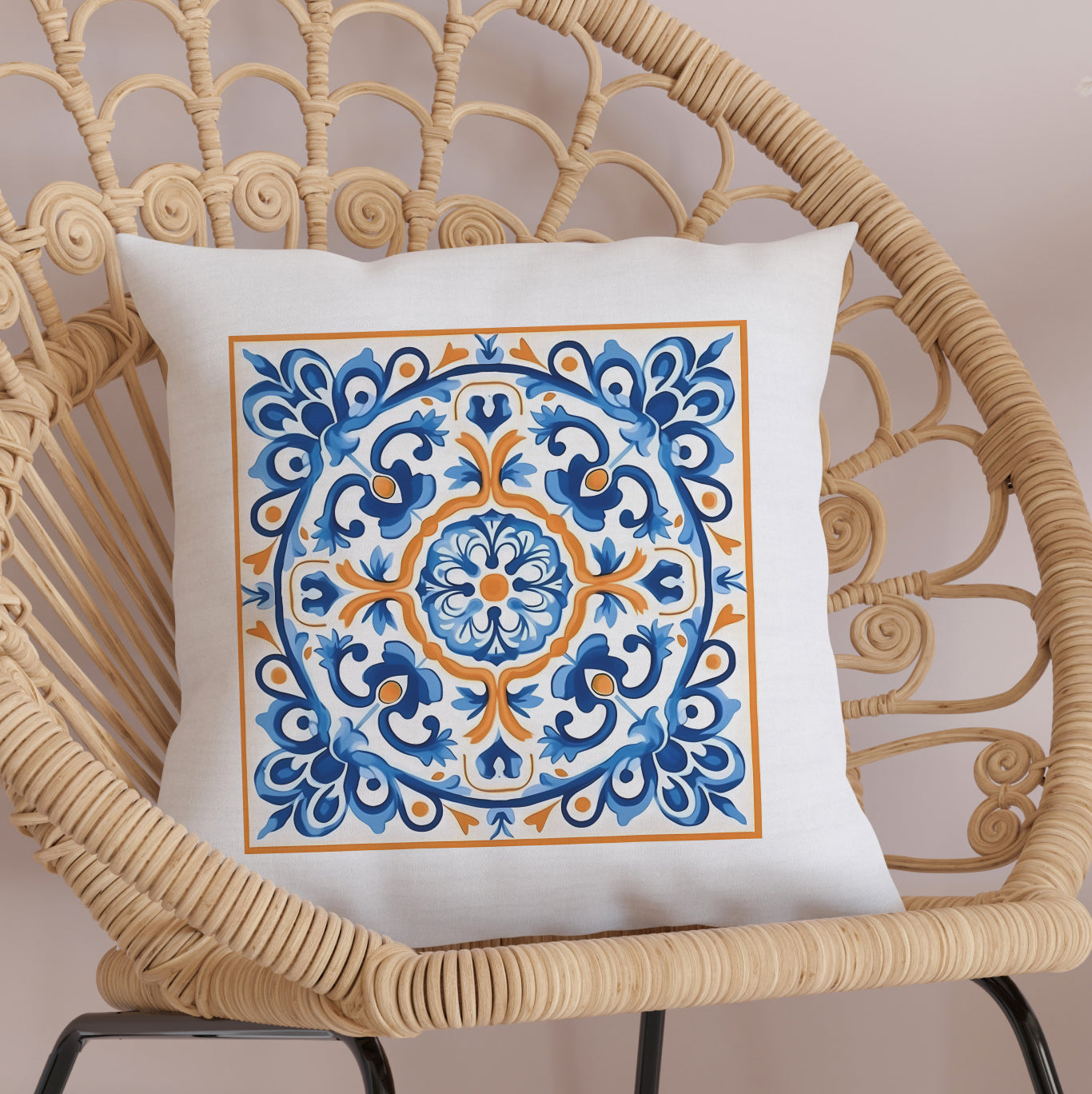 Traditional Portuguese Tile Inspired Pillow - Bring Portugal Home