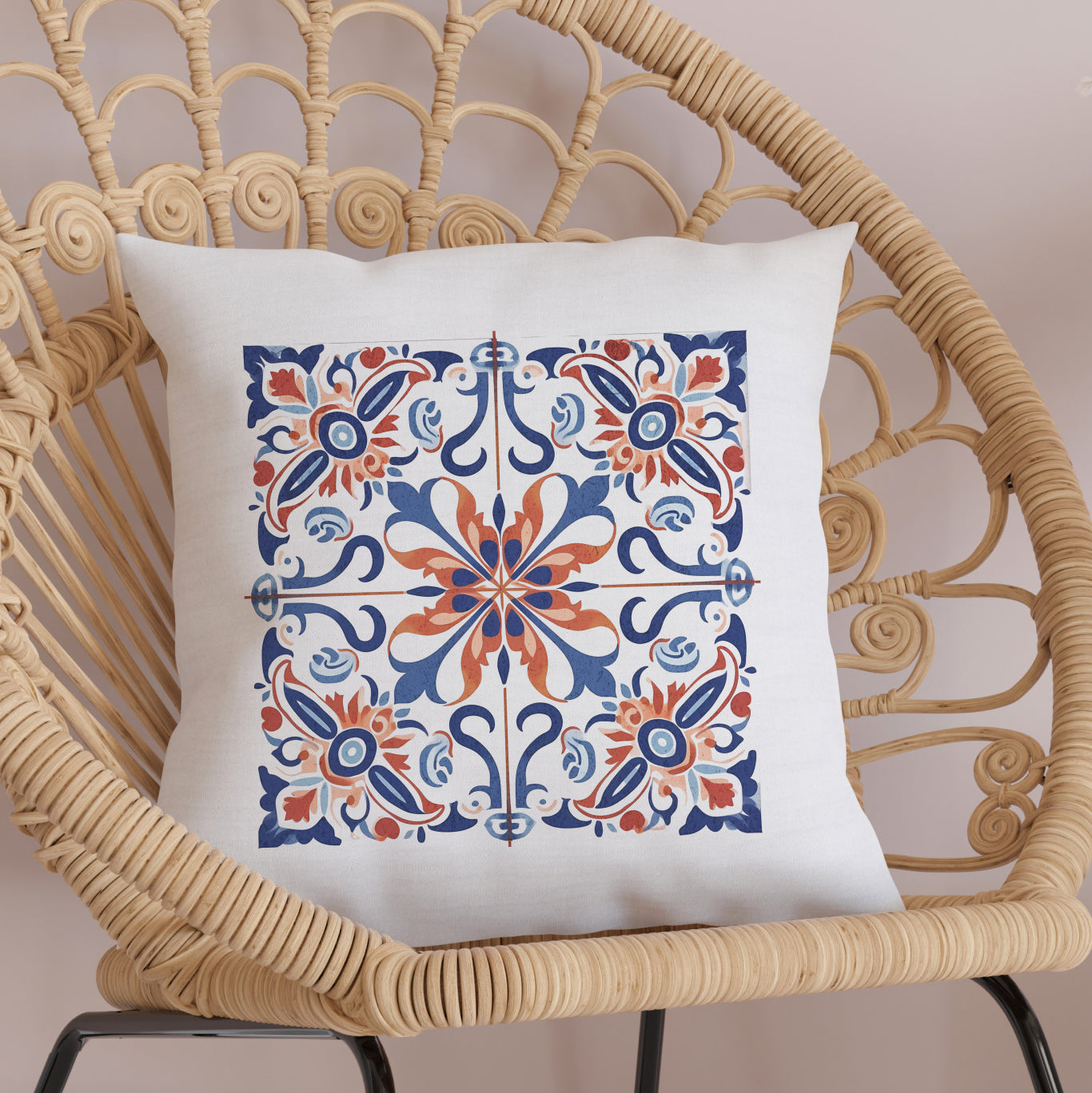 Portuguese Tile Design Pillow - Add a Touch of Portugal to Your Home