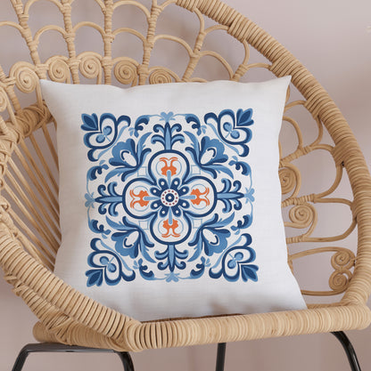 Traditional Portuguese Tile Inspired Pillow - Bring Portugal Home