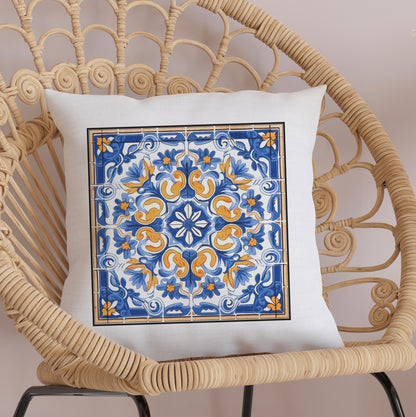 Timeless Tile Design Pillow - Embrace Portuguese Elegance