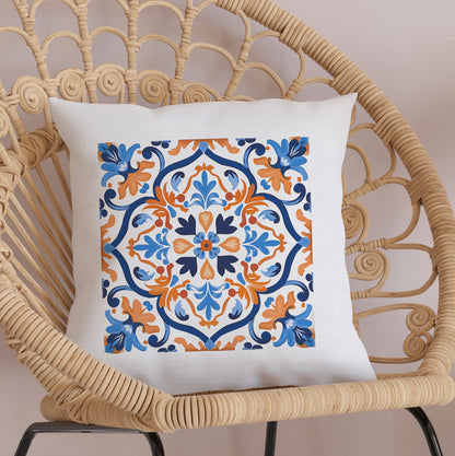 Timeless Tile Design Pillow - Embrace Portuguese Elegance