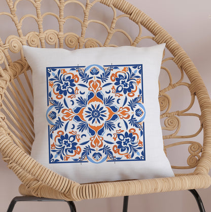 Timeless Tile Design Pillow - Embrace Portuguese Elegance