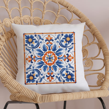 Timeless Tile Design Pillow - Embrace Portuguese Elegance