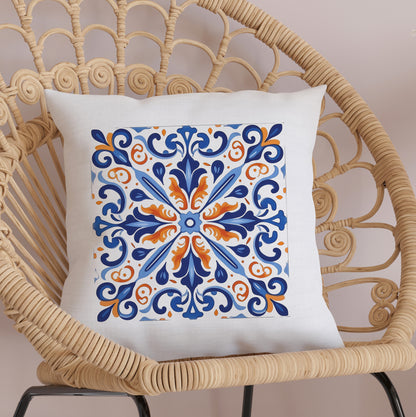 Timeless Tile Design Pillow - Embrace Portuguese Elegance