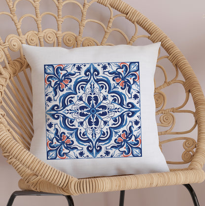 Timeless Tile Design Pillow - Embrace Portuguese Elegance