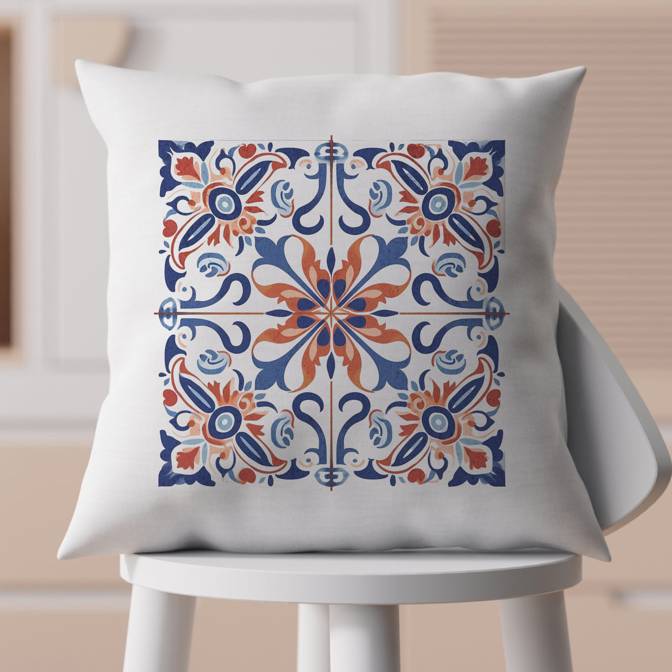 Portuguese Tile Design Pillow - Add a Touch of Portugal to Your Home