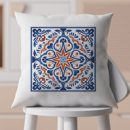 Classic Portuguese Tile Pattern Pillow - Infuse Elegance into Your Home