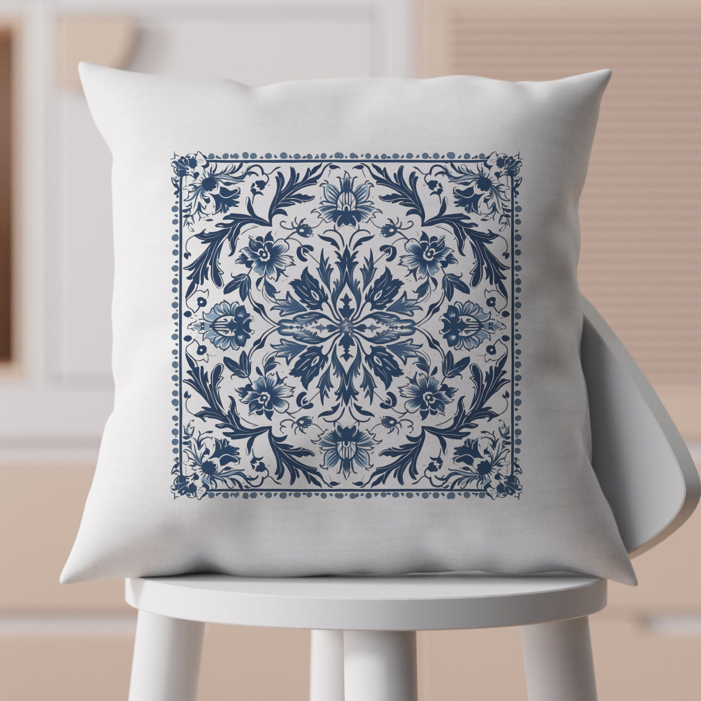 Traditional Portuguese Tile Inspired Pillow - Bring Portugal Home