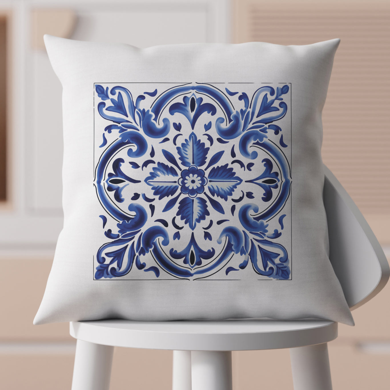 Authentic Traditional Portuguese  Tile Design Pillow - Embrace Portugal’s Timeless Beauty