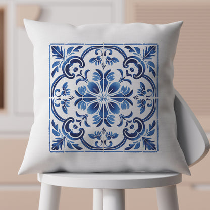 Portuguese Heritage Tile Pillow - Infuse Your Space with Timeless Elegance