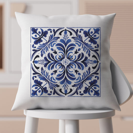 Portuguese Tile Pattern Throw Pillow - Infuse Your Home with Portuguese Culture