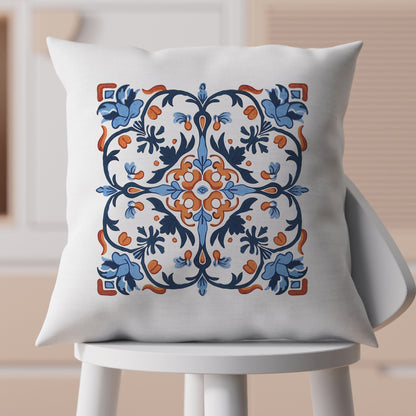 Classic Portuguese Tile Pattern Pillow - Infuse Elegance into Your Home