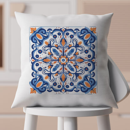 Authentic Tile Pattern Pillow - Bring Portugal's Charm to Your Home