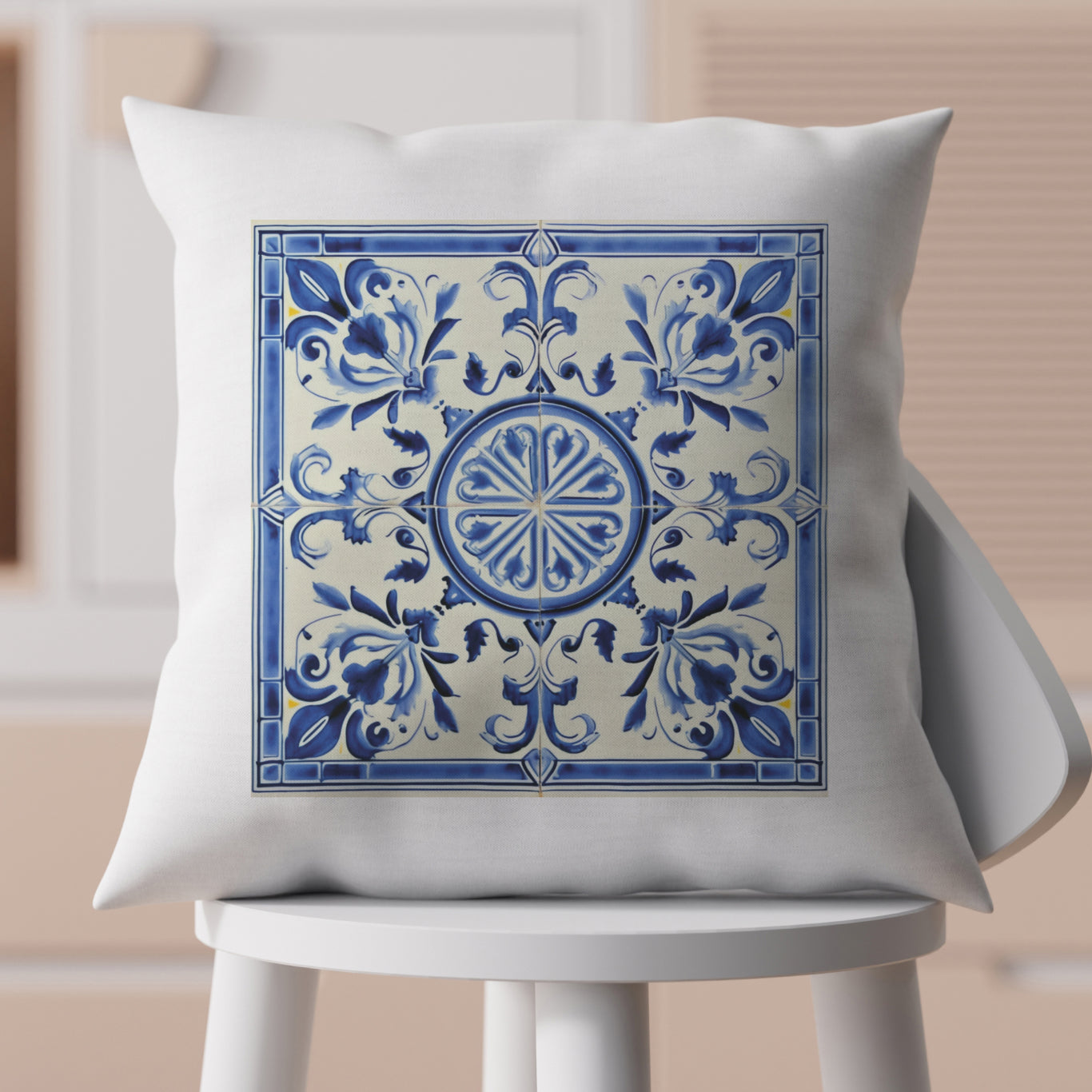 Portuguese Blue Tile Decorative Pillow - Embrace Portuguese Elegance